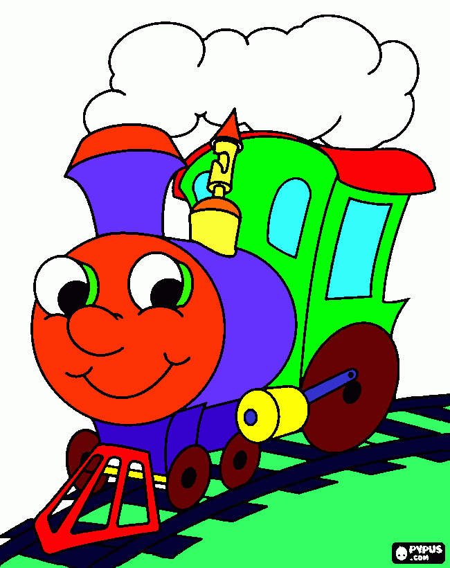 il treno della conoscenza da colorare