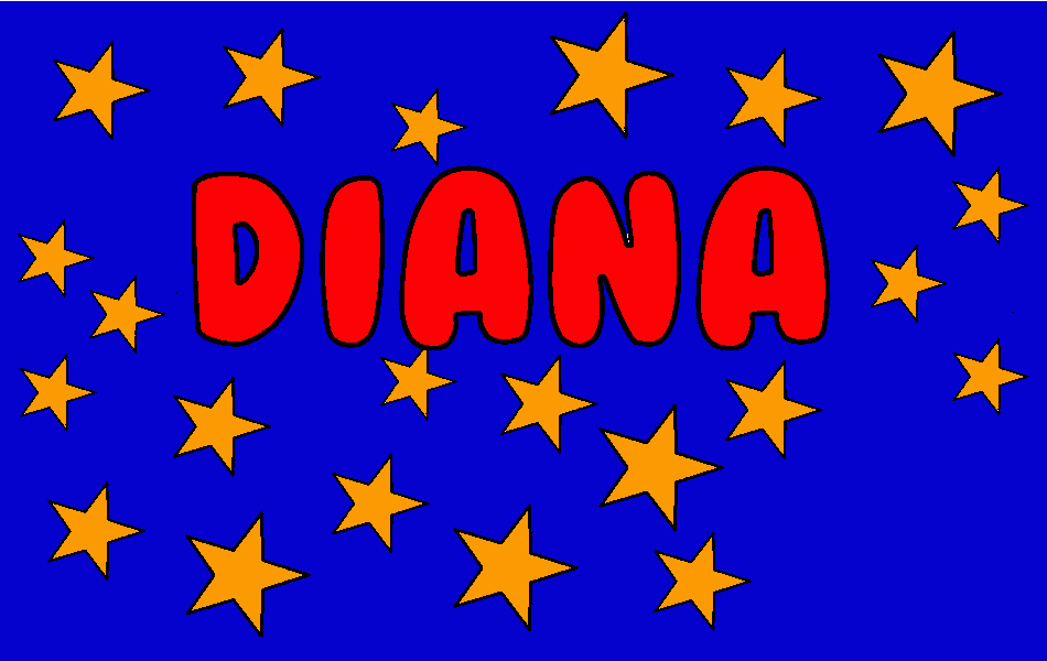 Il tuo nome Diana da colorare