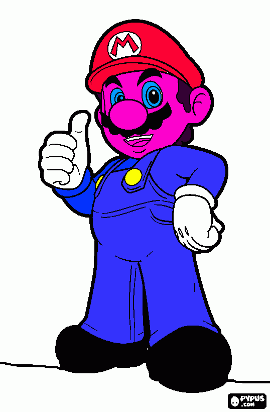 immagine di super mario bros da colorare