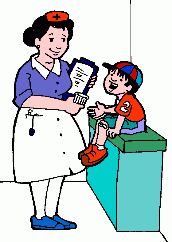 infermiere e bambino da colorare