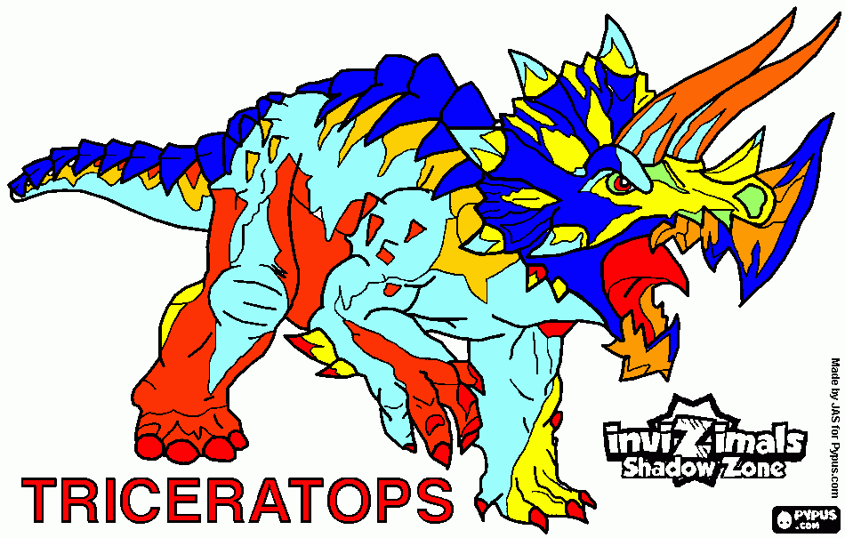 invizimals triceratops da colorare