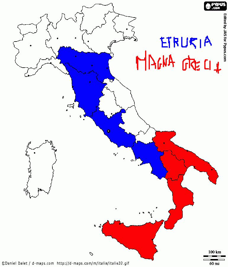 Italia magna grecia e etruschi da colorare