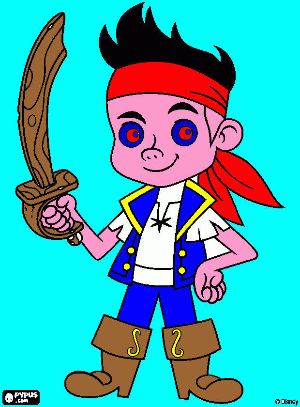 jack il bucaniere da colorare