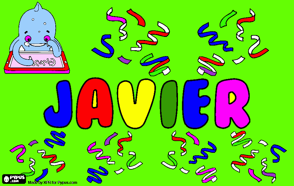 JAVIER da colorare