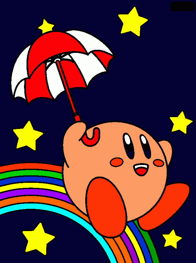 Kirby Parasole da colorare