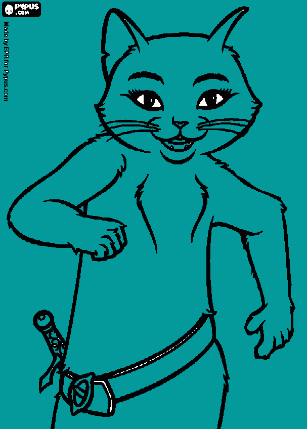 Kitty zampe di velluto da colorare