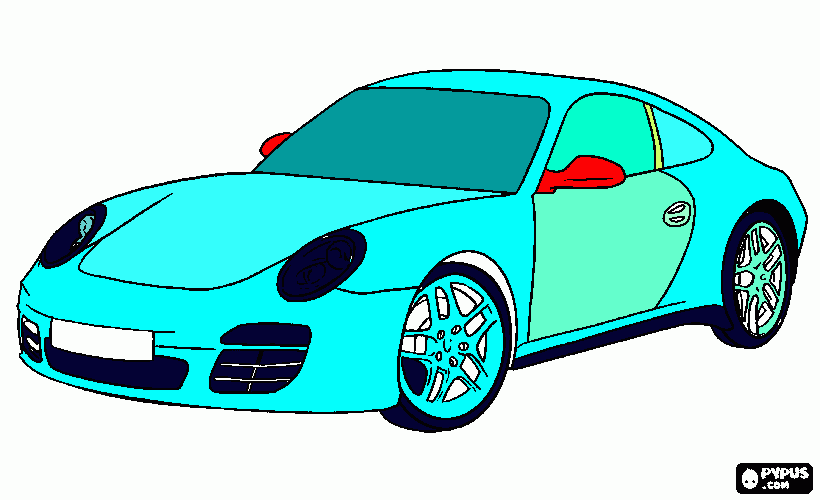 la auto porsche da colorare