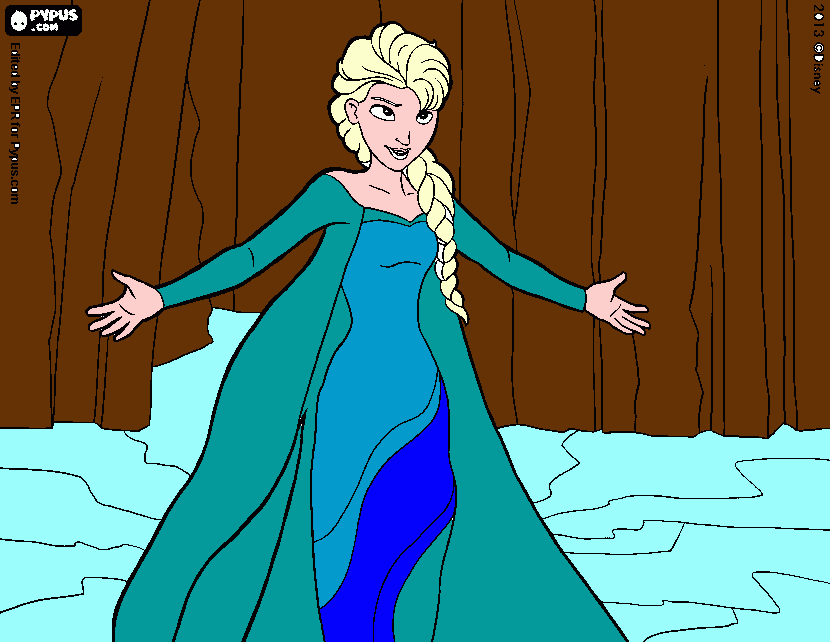 la cattiva di frozen da colorare