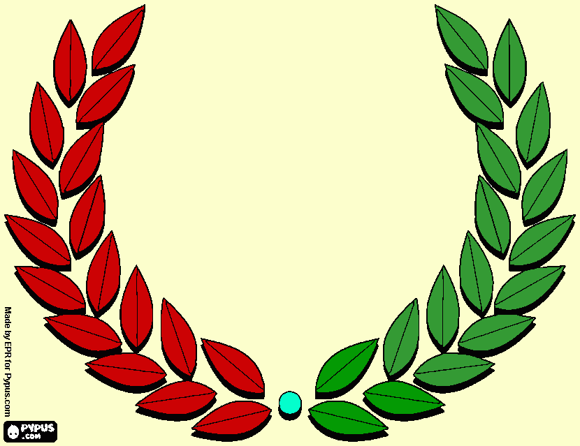 la corona olimpica greca da colorare