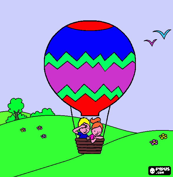 la mongolfiera della Alessia da colorare