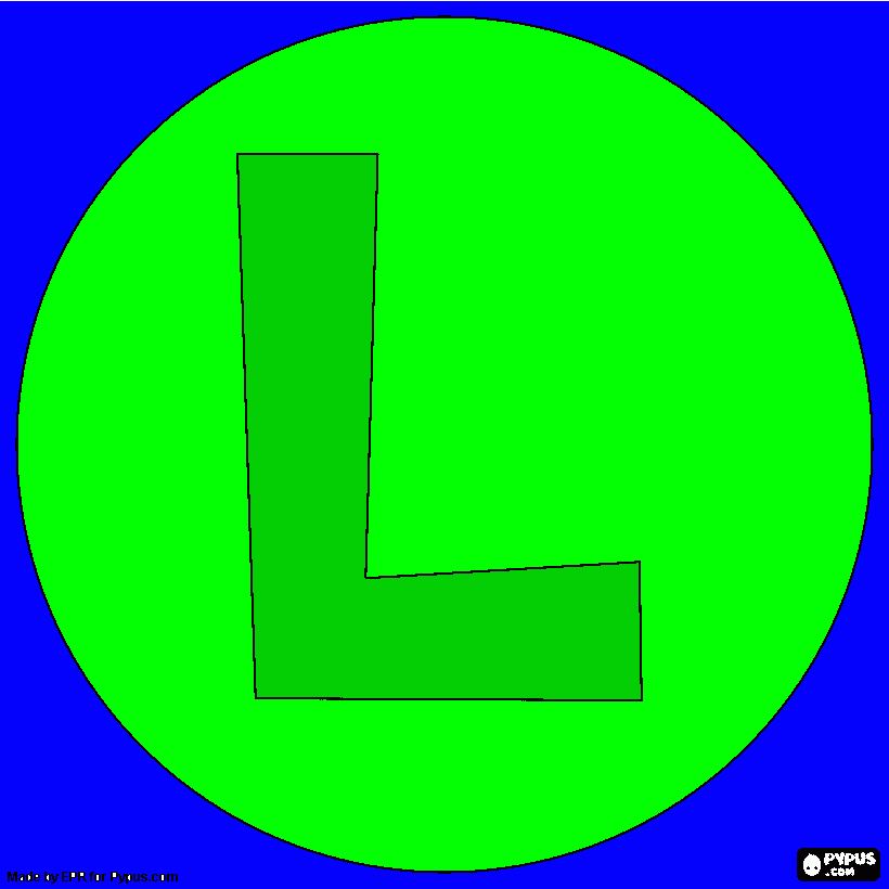 la targetta di luigi da colorare