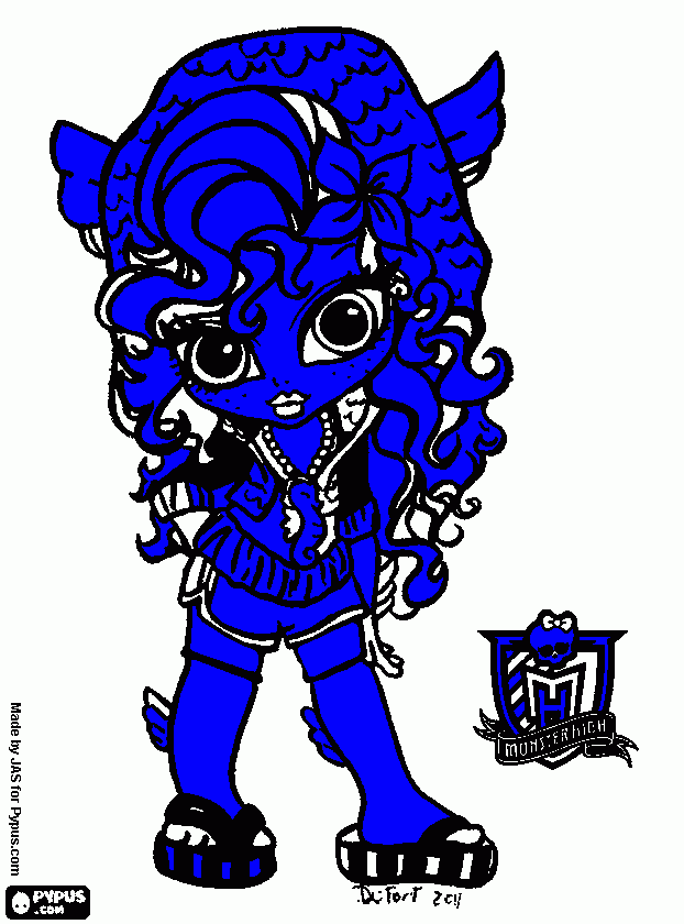 Lagoona Blue figlia dei Mostri Marini da colorare