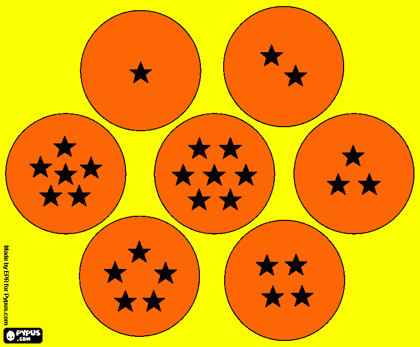 le 7 sfere del drago da colorare