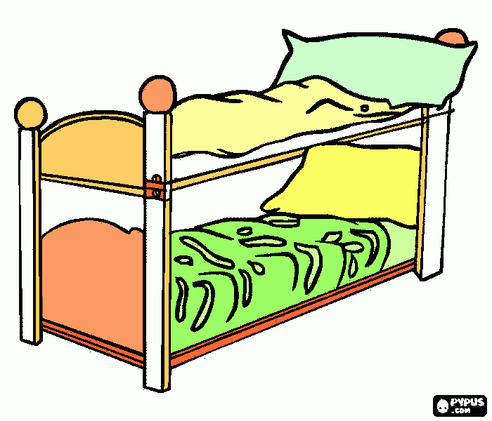 letto a castello da colorare