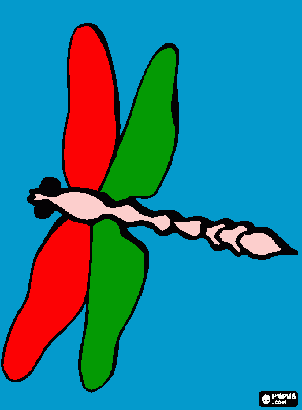 libellula da colorare