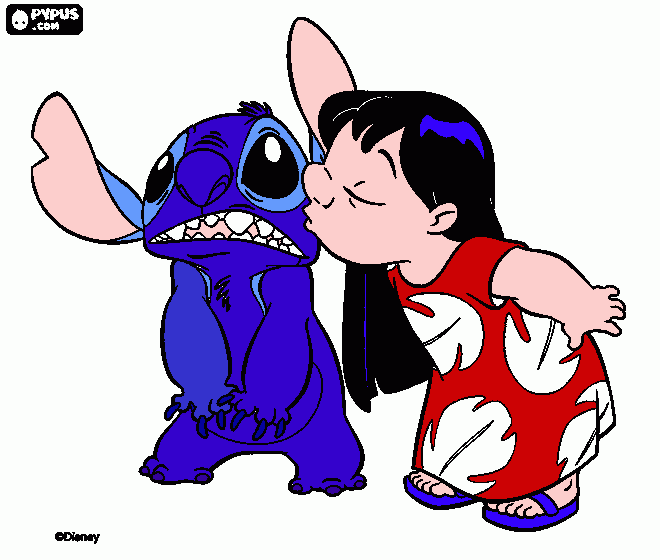 lilo e stich da colorare
