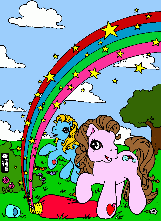 little pony arcobaleno da colorare