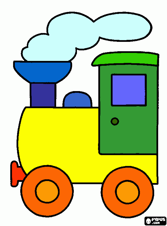 locomotiva colorata da colorare