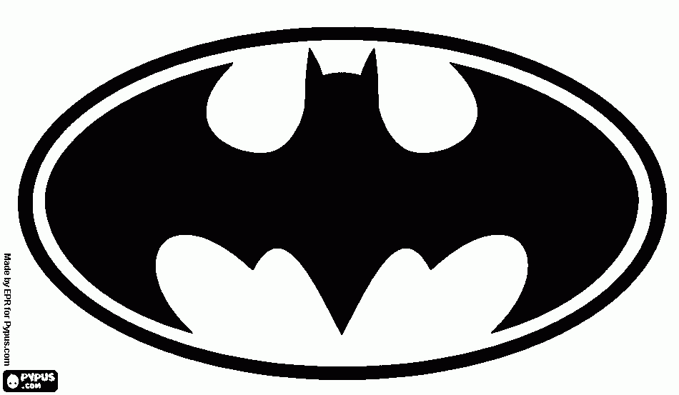 LOGO BATMAN da colorare