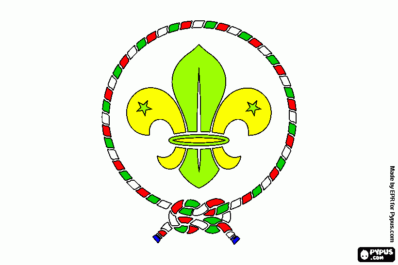 Logo Scout da colorare