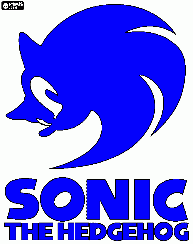 logo sonic da colorare