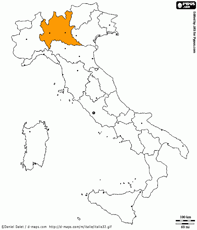 LOMBARDIA da colorare