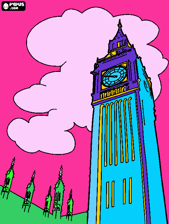 londra big ben da colorare