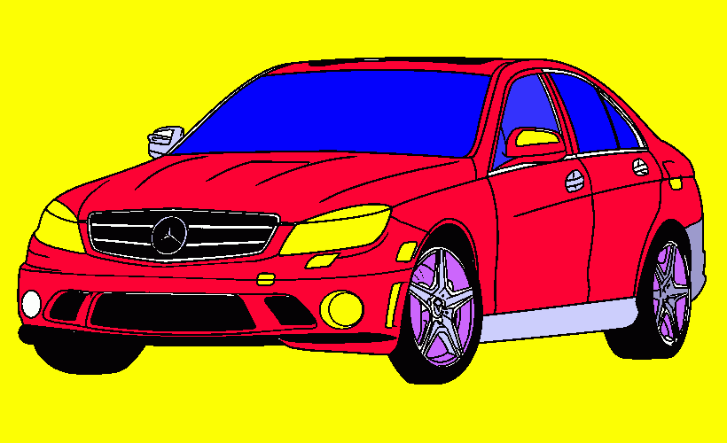 macchina formula uno da colorare