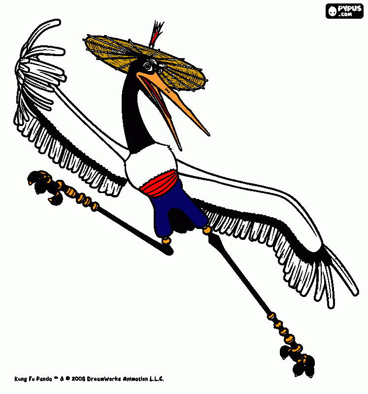 Maestra Gru di Kung Fu Panda da colorare