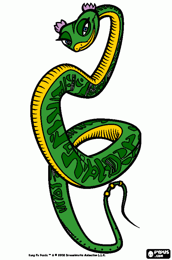 Maestra Vipera di Kung Fu Panda da colorare