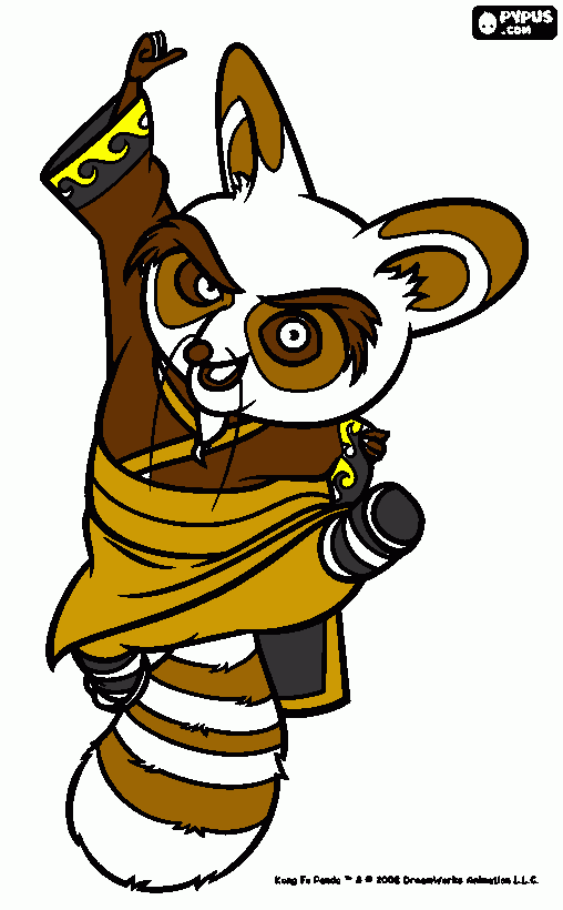 Maestro Shifu di Kung Fu Panda da colorare