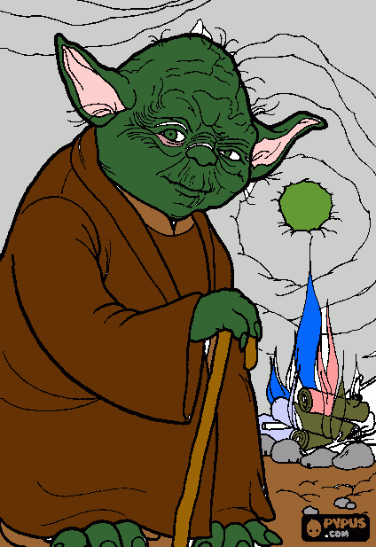 maestro Yoda da colorare