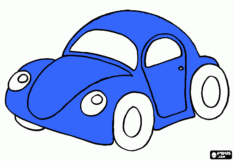 maggiolino blu da colorare