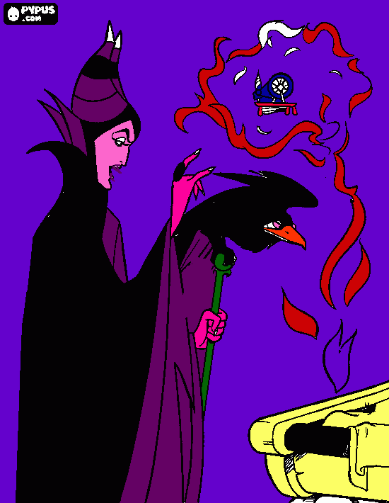 malefica da colorare
