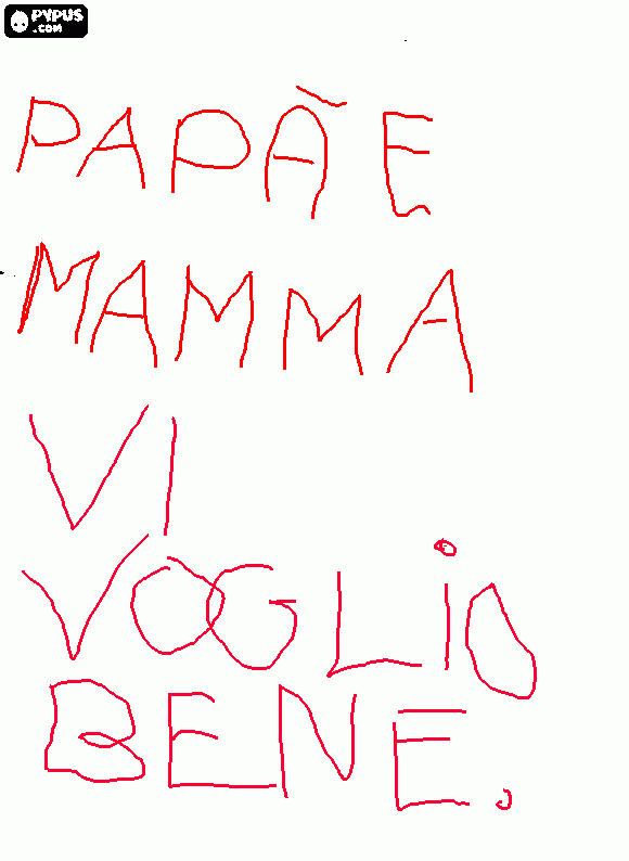mamma e papà da colorare