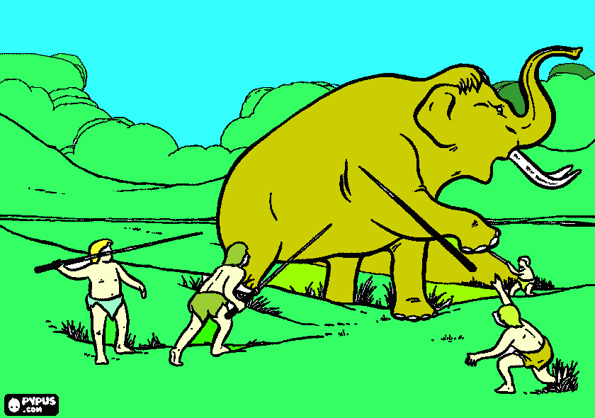 mammut da colorare