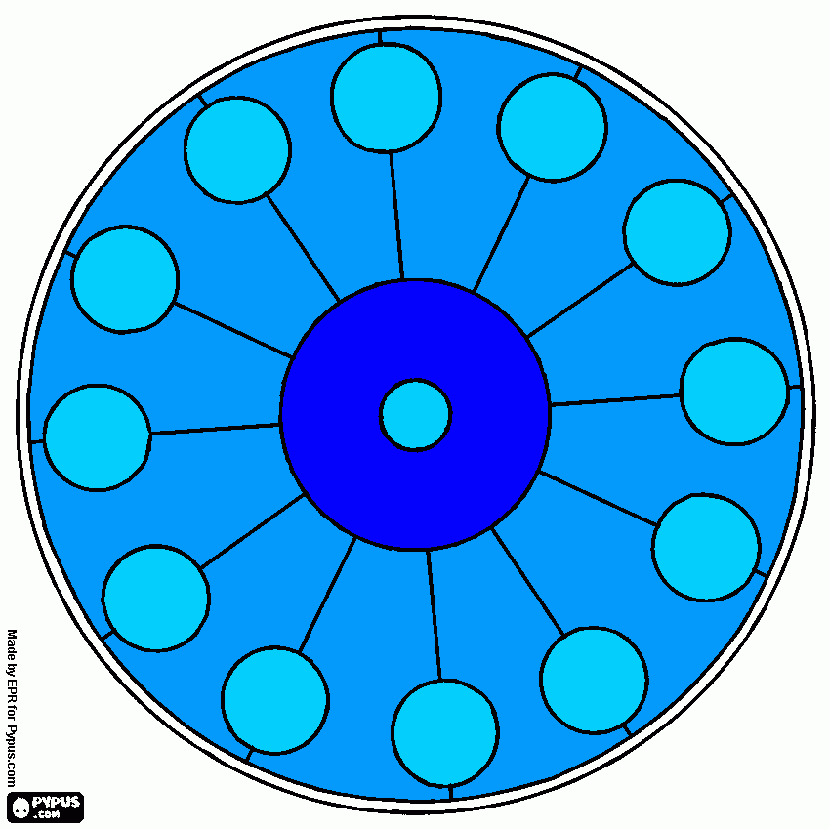 MANDALA AZZURRO da colorare