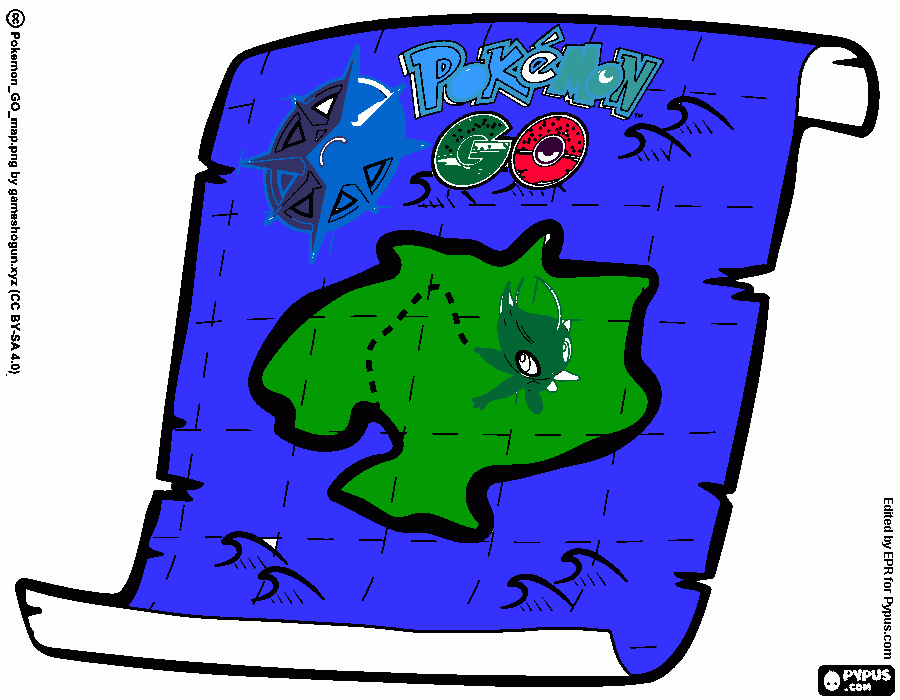 mappa pokemon da colorare