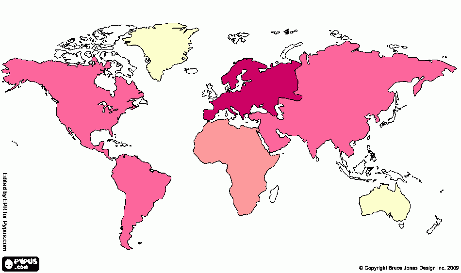 Mappamondo da colorare