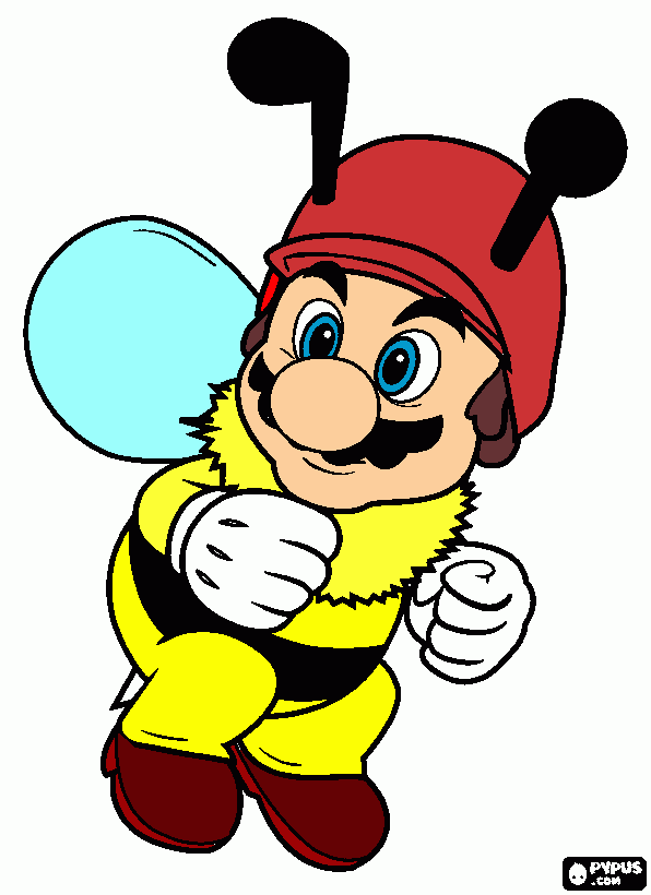 mario ape da colorare