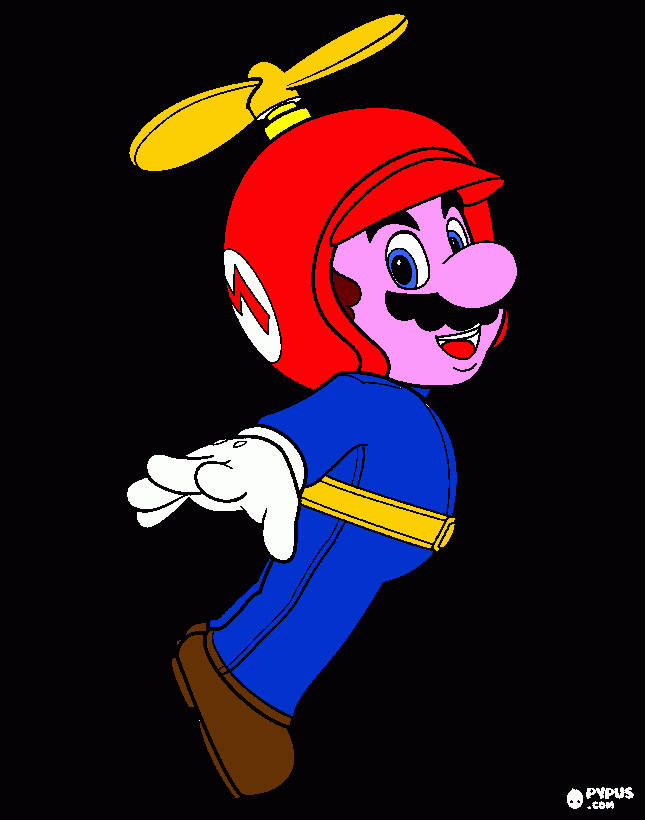 mario  elica da colorare