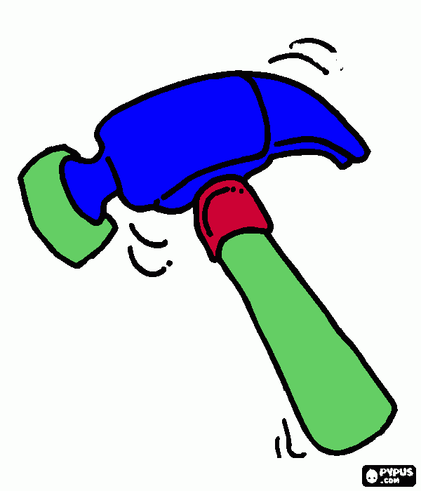martello da colorare