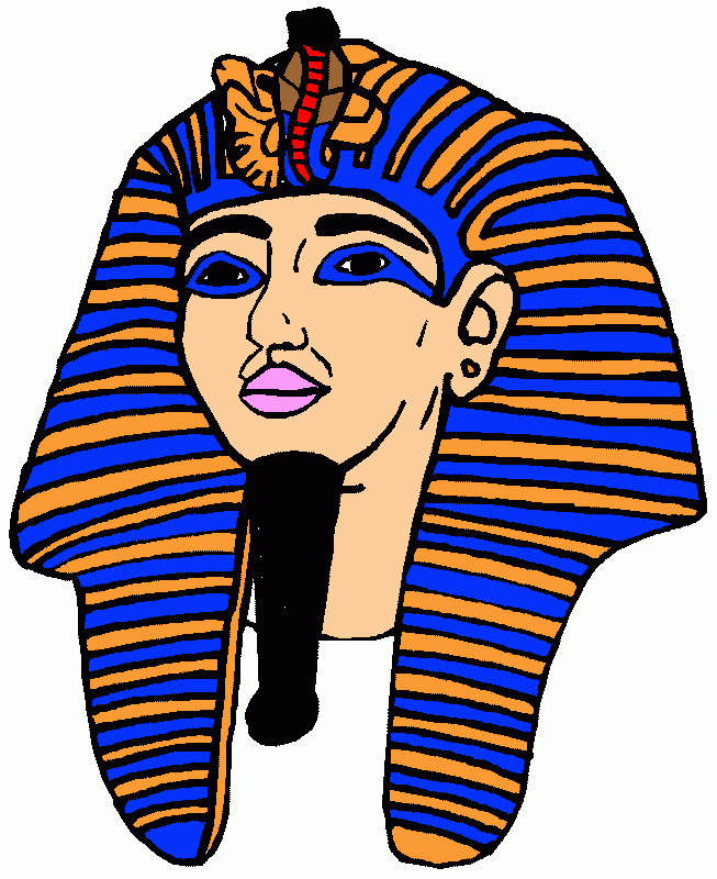 maschera tutankamon da colorare