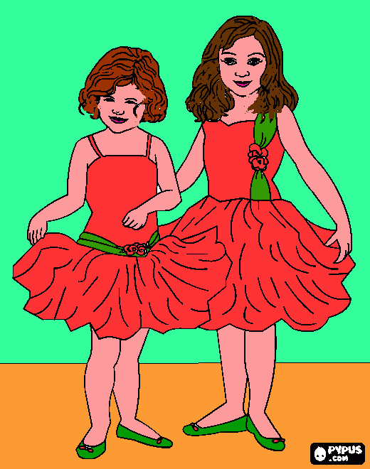 me e eva a natale da colorare
