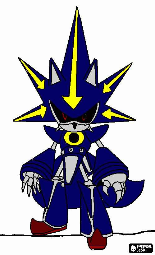 metal sonic eter da colorare