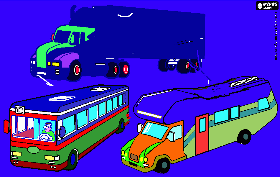 mezzi di trasporto  da colorare
