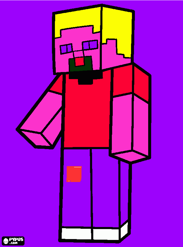 minecraft omino da colorare