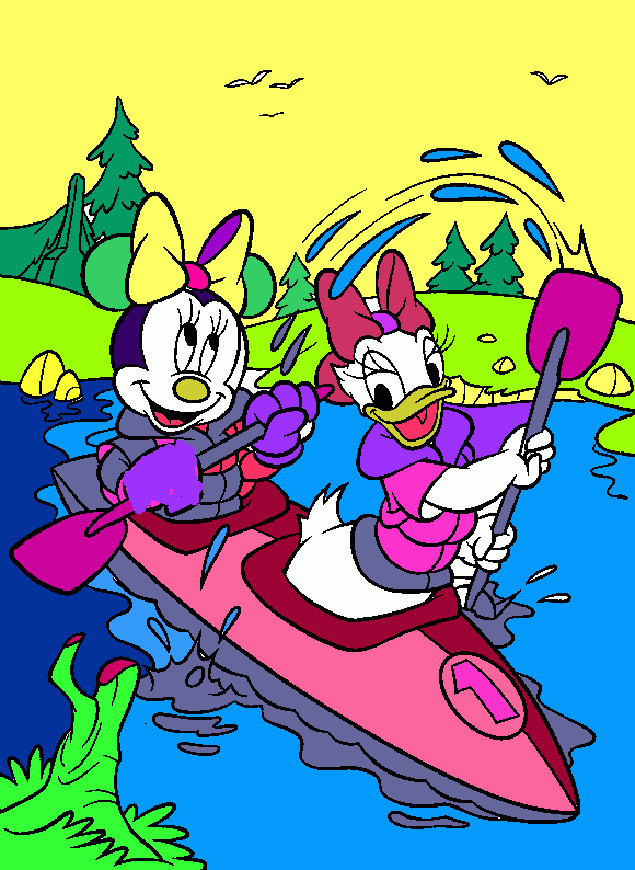 minni e paperina da colorare