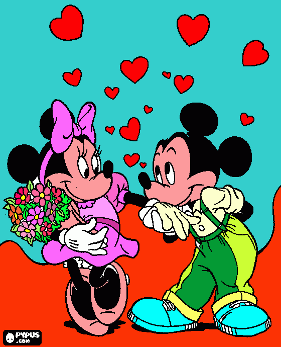 MINNI SPOSA TOPOLINO da colorare