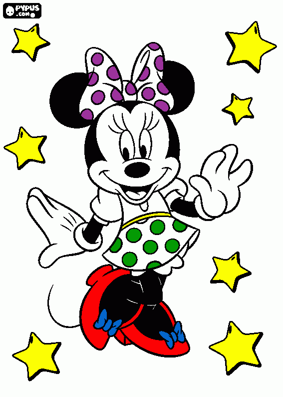 Minnie colorata... da colorare